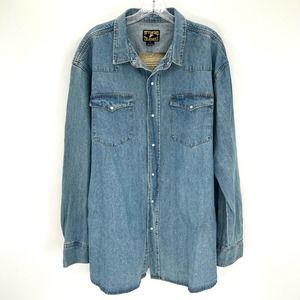 Wyoming Traders men’s denim western pearl snap shirt